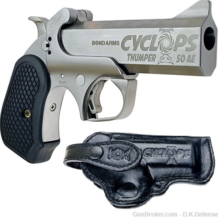 Bond Arms Cyclops 50 AE Single Shot 4.25" Satin w/Holster 855959009600-img-0