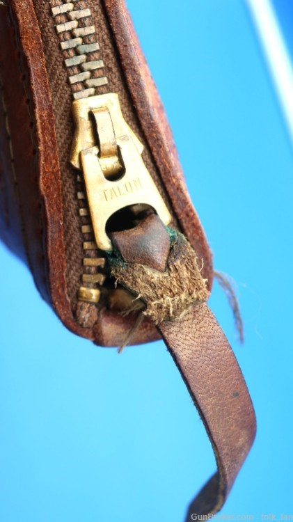 Boyt Leather Pistol Case Sheepskin Lined 1930's Vintage -img-4