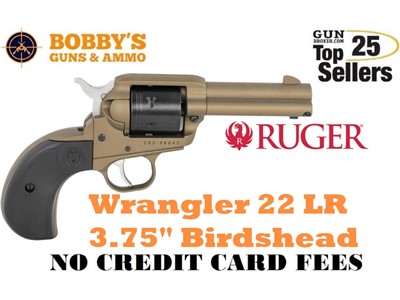 Ruger 2017 Wrangler 22 LR 3.75" Burnt Bronze Cerakote Birdshead