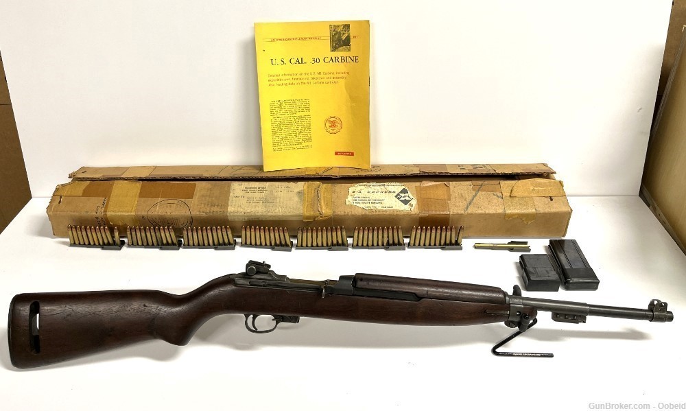 RARE 1943 Inland General Motors US, SG Receiver, M1 Carbine w/Original Box -img-2