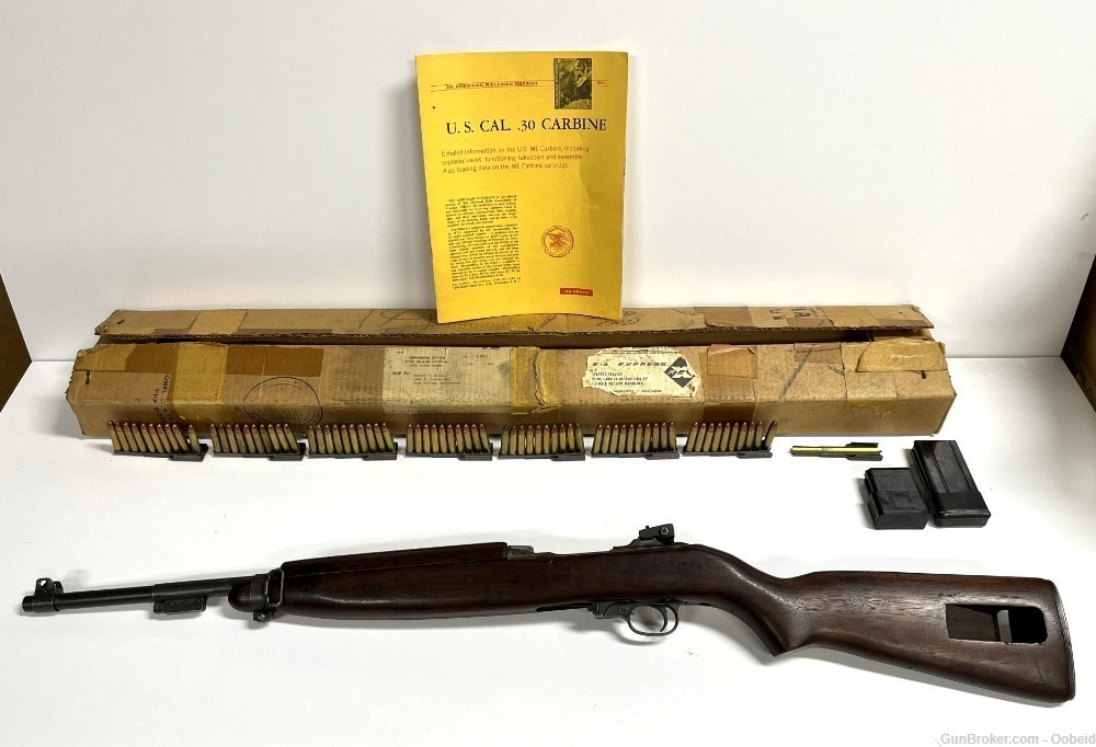 RARE 1943 Inland General Motors US, SG Receiver, M1 Carbine w/Original Box -img-1