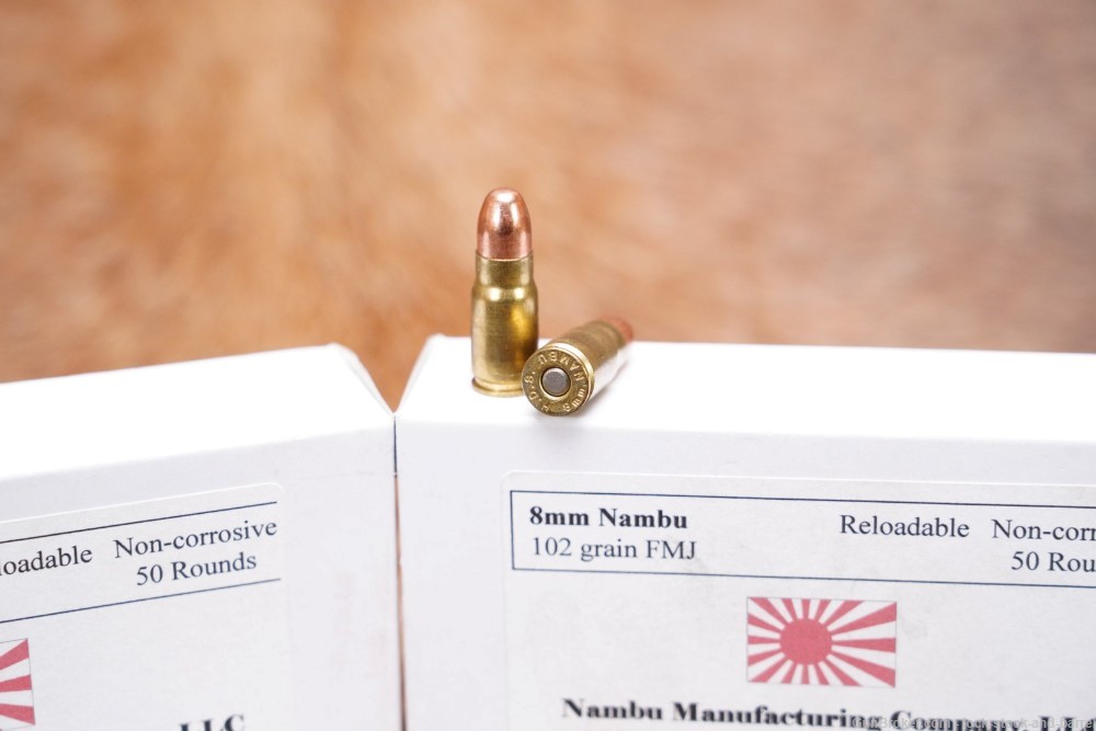 100x 8mm Nambu Ammunition 102 Grain FMJ Non-Magnetic Nambu Manufacturing-img-3