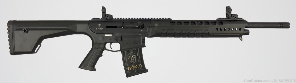 TYPHOON DEFENSE X12 XII BLACK TACTICAL SEMI-AUTO SHOTGUN 18.5" BBL 12GA-img-0