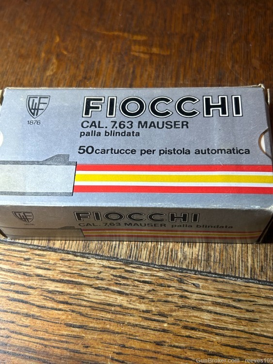 7.63 Mauser 88gr. FMJ 50 Rounds Fiocchi-img-2