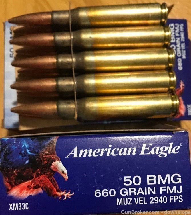50 BMG 660 gr FMJ American Eagle Military Grade 10 rds-img-1