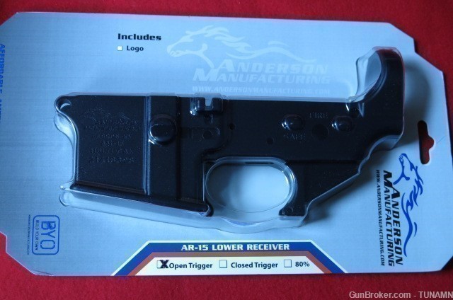 Anderson AR-15 Multi Cal Lower Receiver Open Trigger Black Finish New -img-5