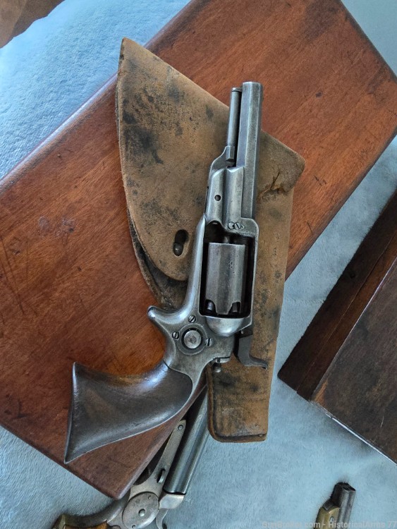 1855 COLT Root Revolver made 1861 With Original Holster-img-1