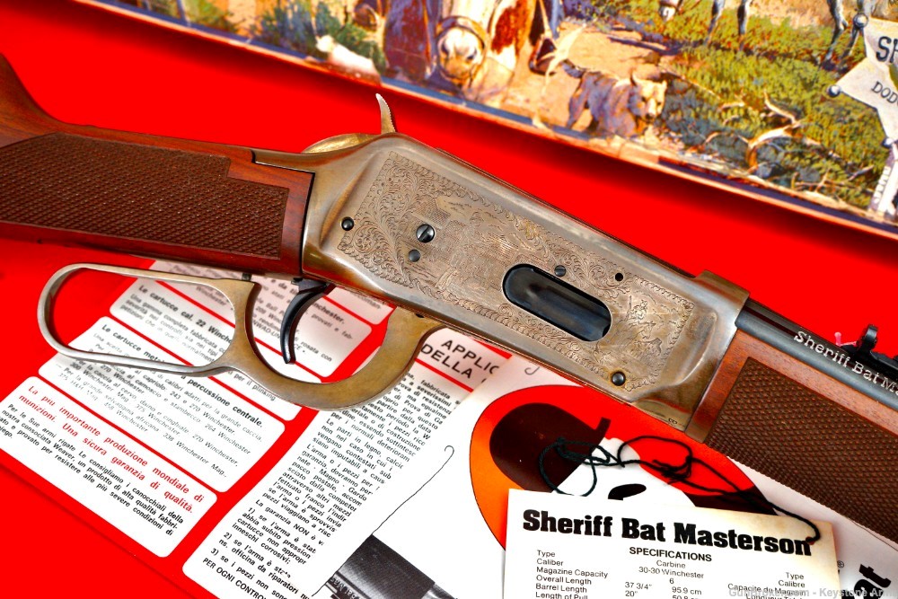 Rare Winchester 94 Carbine .30-30 Sheriff Bat Masterson Commemorative NIB-img-7