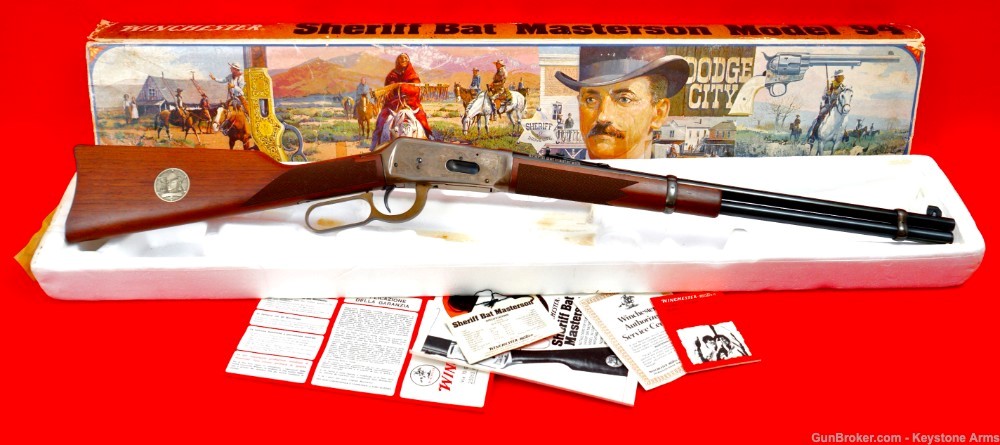 Rare Winchester 94 Carbine .30-30 Sheriff Bat Masterson Commemorative NIB-img-3