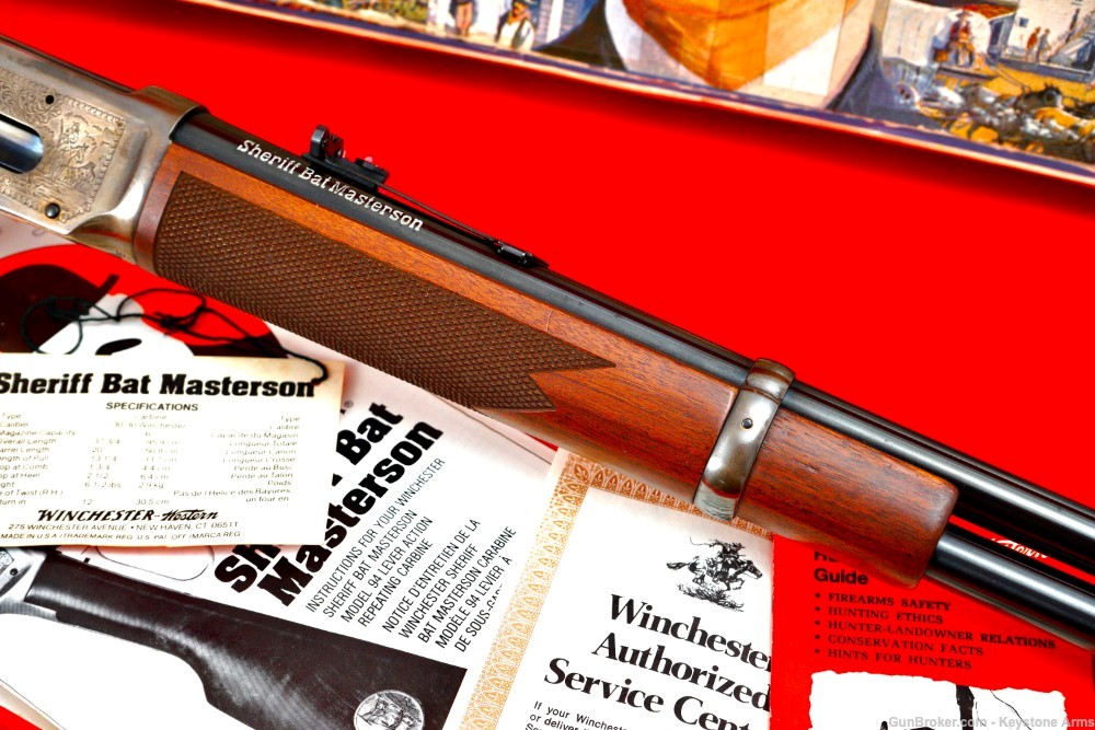 Rare Winchester 94 Carbine .30-30 Sheriff Bat Masterson Commemorative NIB-img-6