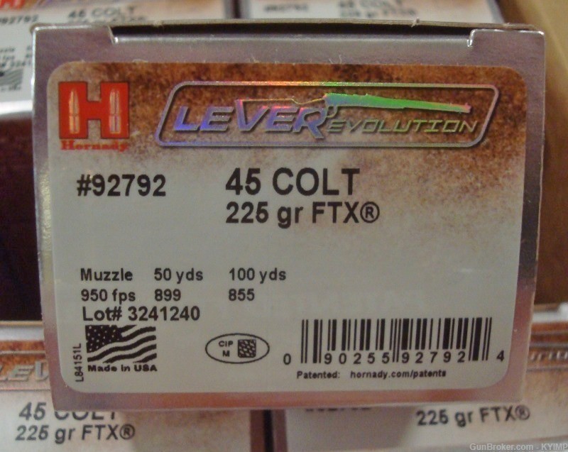200 HORNADY 45 Long Colt 225 grain FTX new LEVERevolution ammunition 92792-img-0