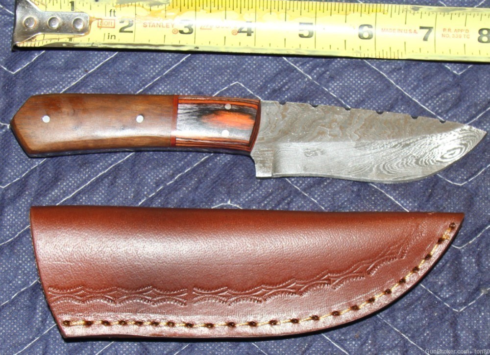 CUSTOM HANDMADE DAMASCUS KNIFE 8098-img-0