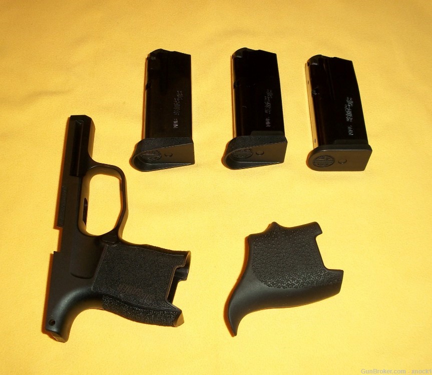 Sig Sauer P365 Grip Module- Hogue  Grip- Three 9mm 10 Round Magazines -img-1