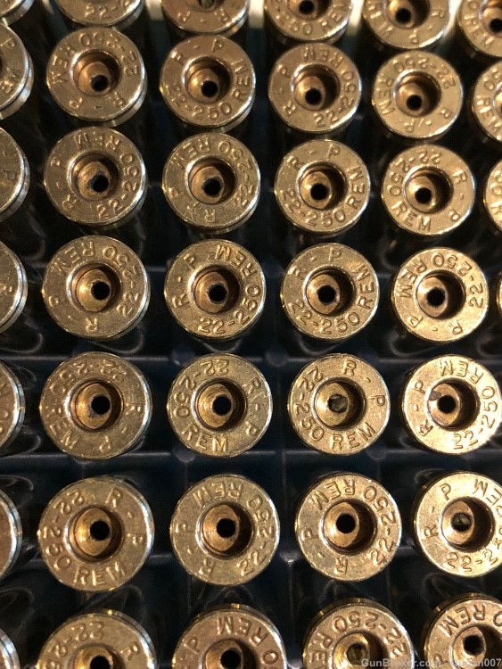 22-250 Remington brass once fired -img-1