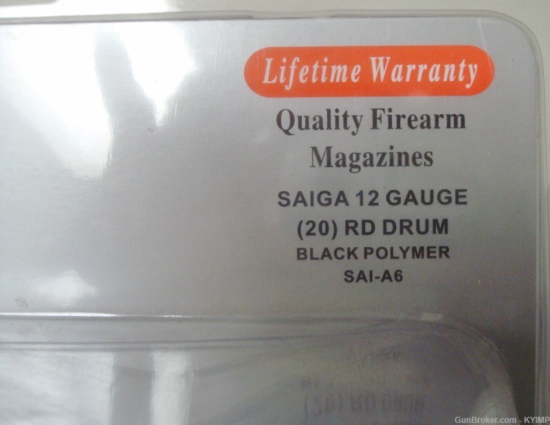 SAIGA 20 round Drum Magazine 12 Gauge Polymer Black SAI-A6-img-3
