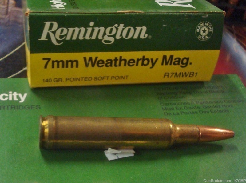 80 Remington 7mm Weatherby Magnum 140 gr PSP NEW ammo R7MWB1-img-2