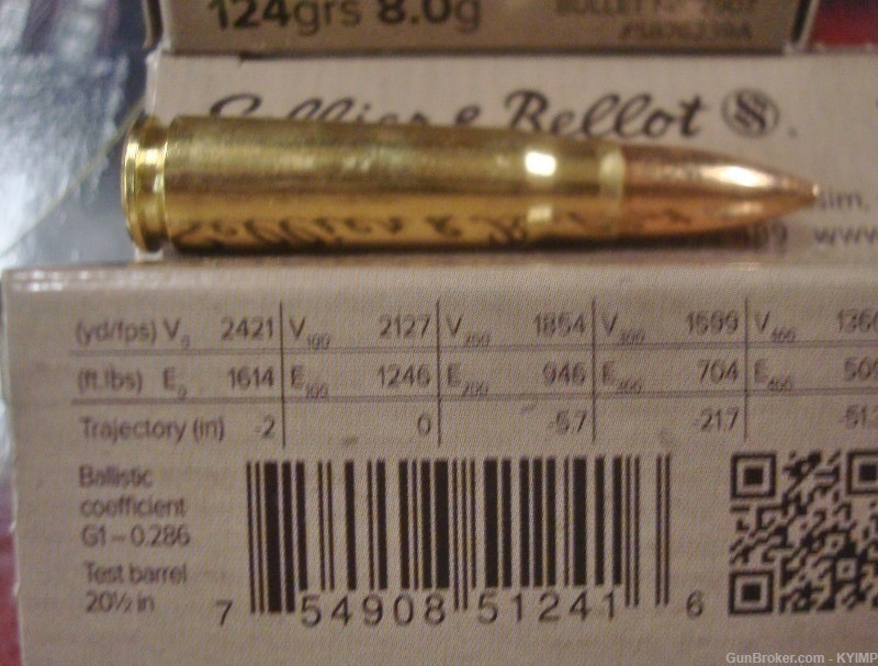 500 Sellier & Bellot 762x39 FMJ 124 gr Factory NEW BRASS ammo SB76239A-img-4