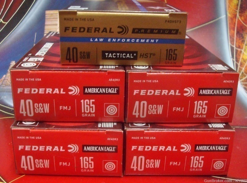 250 Federal .40 s&w HST 165 gr COMBO PACK FMJ & JHP P40HST3 & AE40R3-img-0
