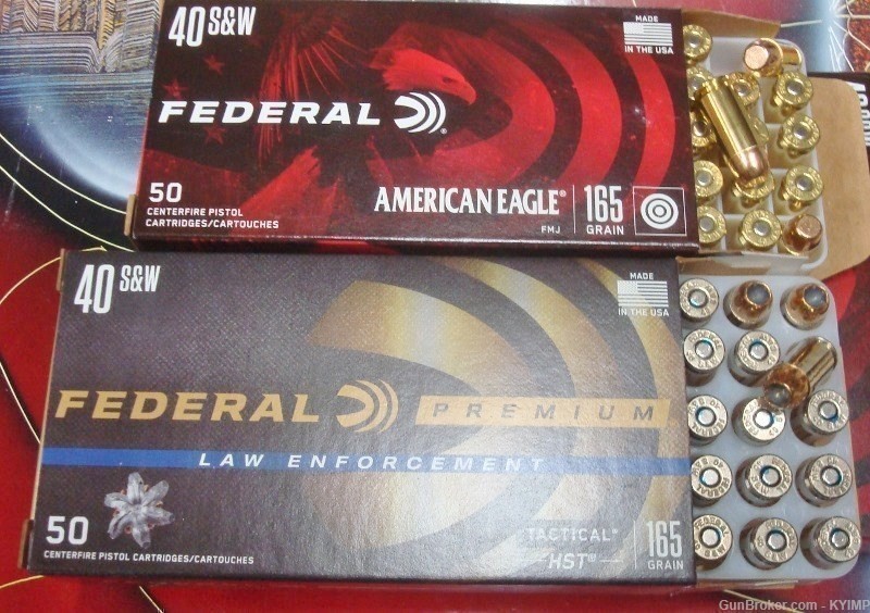 250 Federal .40 s&w HST 165 gr COMBO PACK FMJ & JHP P40HST3 & AE40R3-img-1