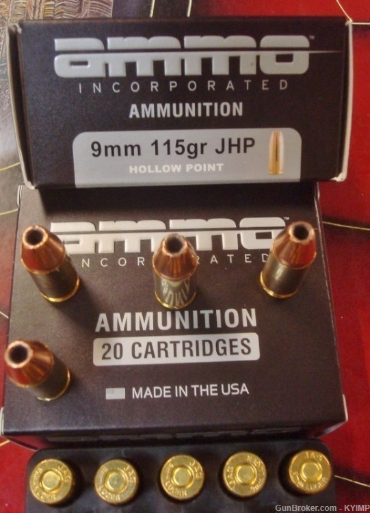 200 Ammo Inc 9mm 115 gr JHP Hollow Point 9115JHP New ammunition-img-1