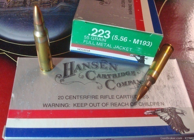 500 IMI Hansen .223 FMJ 55 gr brass M193 Ammunition HCC223A-img-3