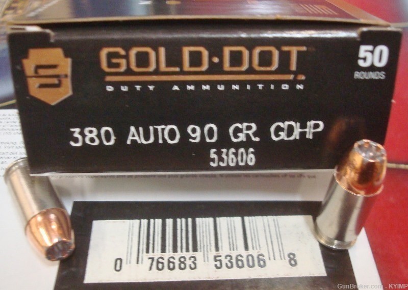 500 rounds Speer GOLD DOT .380 acp 95 gr GDHP 53606 new HOLLOW POINT-img-2