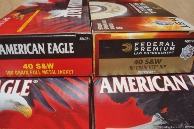 250 Federal .40 s&w HST 180 gr COMBO PACK FMJ & JHP P40HST1 & AE40R1-img-1