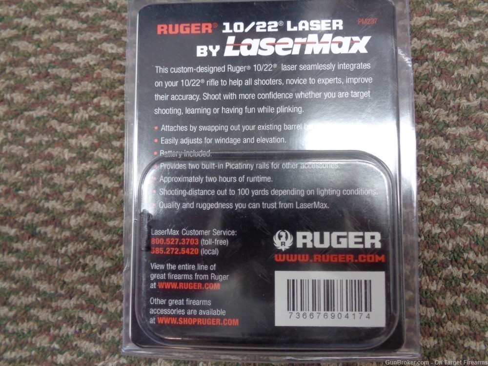LaserMax Ruger 10/22 Carbine Laser NO CC FEES-img-1