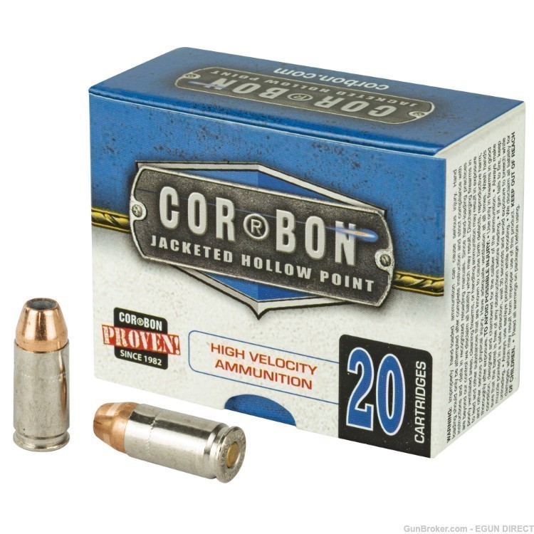 CorBon Self Defense 9mm +P 90gr Jacketed Hollow Point - 20rd-img-0