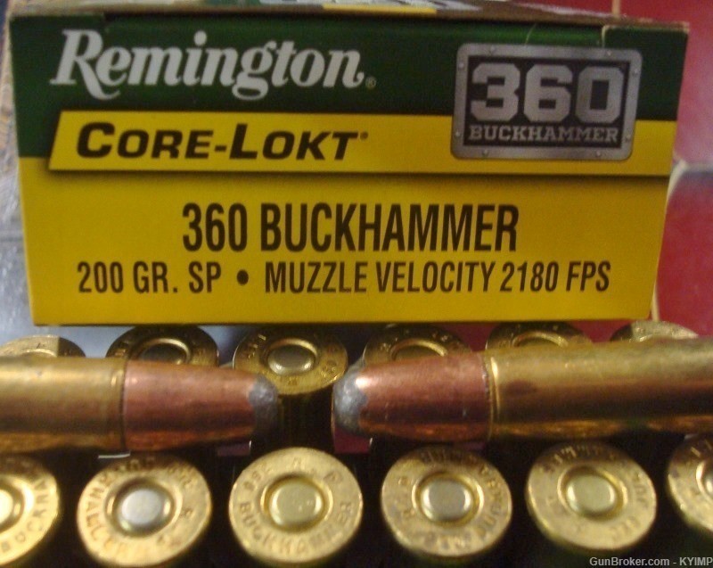 100 Remington 360 BUCKHAMMER Core Lokt NEW 200 gr SP new ammo R360BH2-img-0