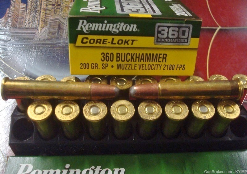 100 Remington 360 BUCKHAMMER Core Lokt NEW 200 gr SP new ammo R360BH2-img-1