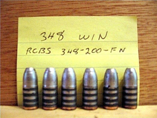 .348 Win gas check flat point  cast bullets-img-0
