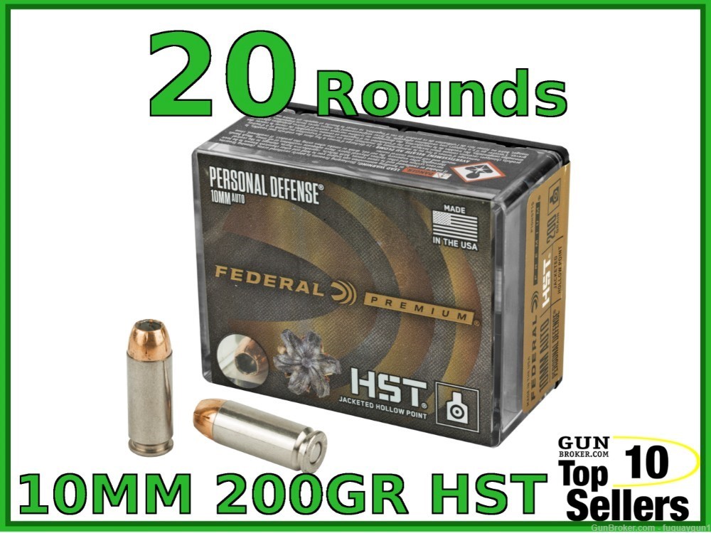 Federal Personal Defense 10MM 200 GR HST P10HST1S 20CT-img-0