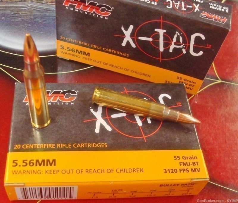 500 PMC X-TAC FMJ 55 grain Factory NEW 556 Ammo M193 5.56-img-0