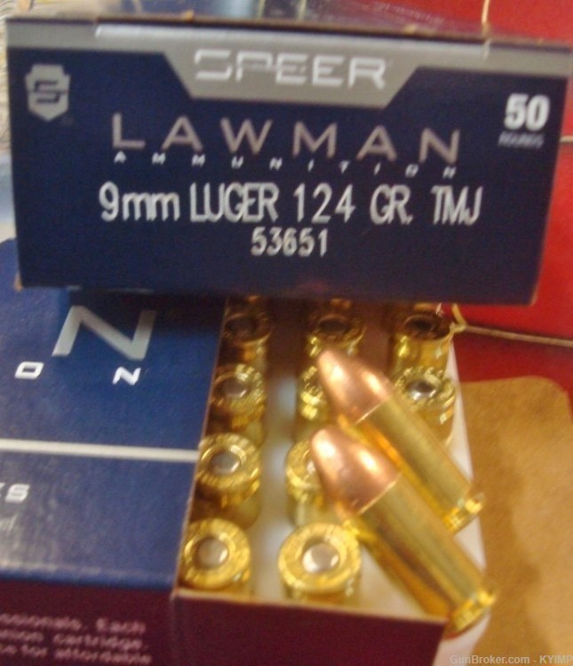 500 SPEER 9mm LAWMEN 124 gr TMJ 53651 NEW Sub Sonic ammunition-img-0