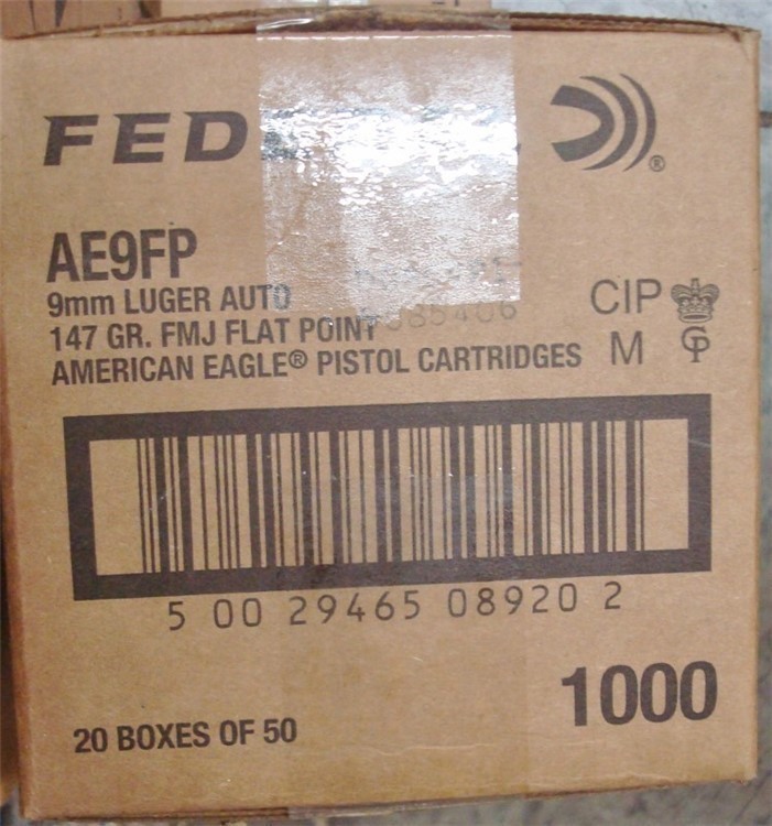 500 Federal 9mm 147 gr AE9FP FMJ 9 mm New Ammunition-img-5
