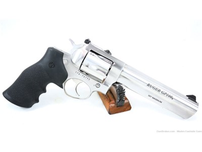 RUGER GP100 STAINLESS EXCELLENT CONDITION W/ CASE 6" BARREL .357 MAG