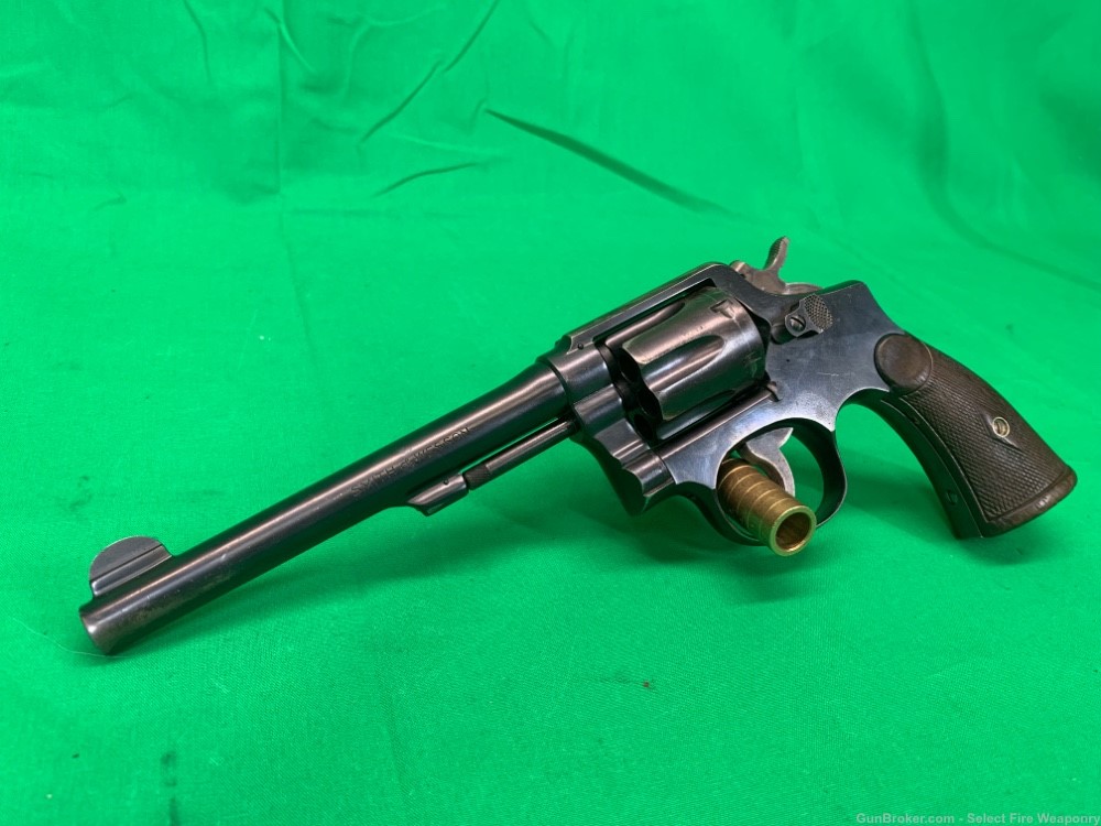 Smith and Wesson Hand Ejector 6” barrel Blued S&W 38 special-img-6