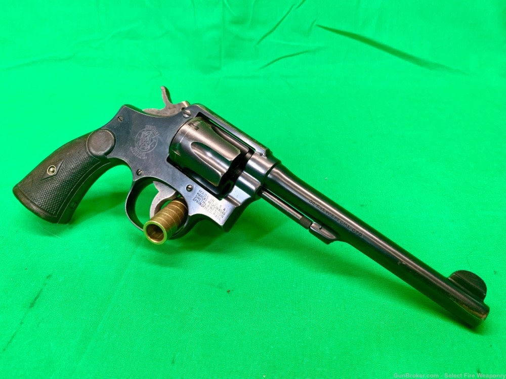 Smith and Wesson Hand Ejector 6” barrel Blued S&W 38 special-img-0