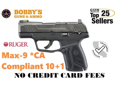 Ruger 3518 Max-9 *CA Compliant Compact 9mm Luger 10+1 3.20"