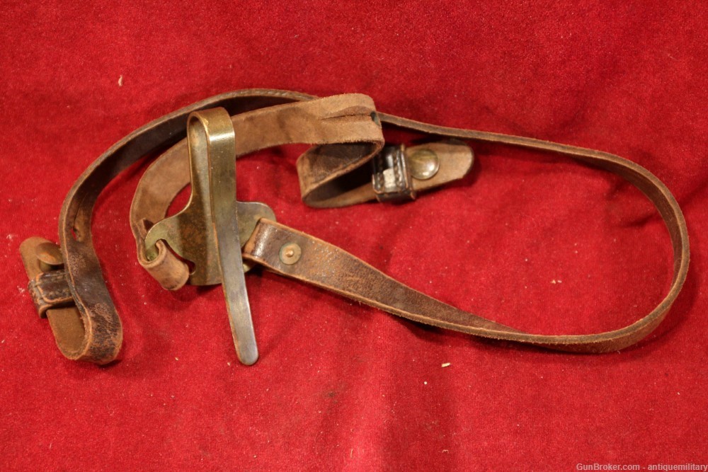 Early US J.E.B. Patent Sword hanger with Straps - Model 1859-img-0