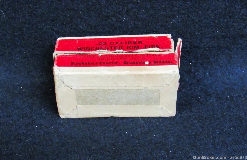 Winchester .22 W.R.F.  Early Red Box   Full  Nice  ammo-img-10