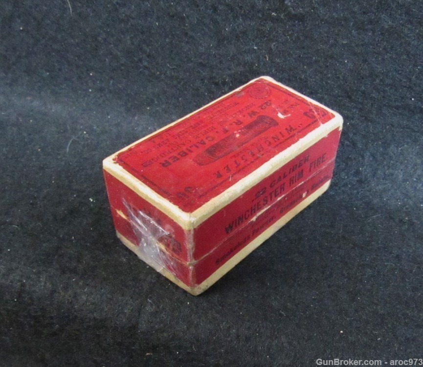 Winchester .22 W.R.F.  Early Red Box   Full  Nice  ammo-img-12