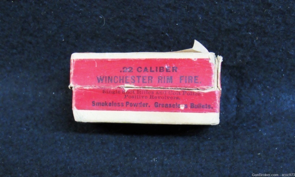 Winchester .22 W.R.F.  Early Red Box   Full  Nice  ammo-img-4