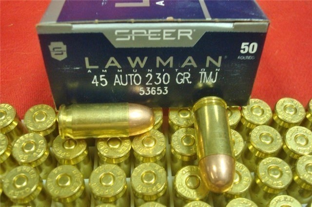 100 Speer Lawmen .45 acp 230 gr TMJ 45 NEW ammo 53653-img-5