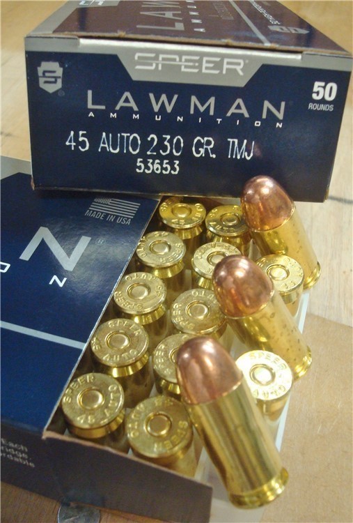 100 Speer Lawmen .45 acp 230 gr TMJ 45 NEW ammo 53653-img-3