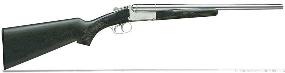 STOEGER COACH GUN SXS DOUBLE TRIGGER NICKEL FINISH BLACK STOCK 20" BBL 12GA-img-0