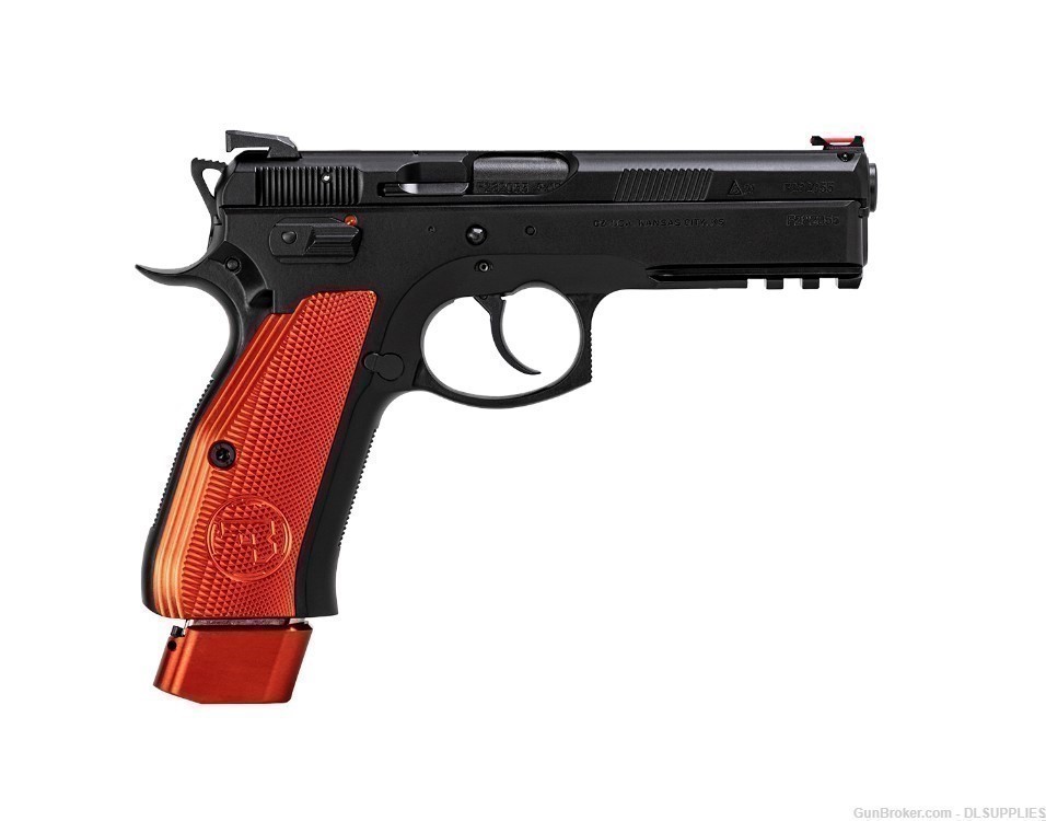 CZ USA 75 SP-01 COMPETITION RED ALUMINUM GRIPS (2) 21 RND MAGS 4.6" BBL 9MM-img-0