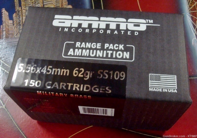 600 AMMO INC 5.56 FMJ 62 gr Military Grade SS109 Factory NEW M855-img-1