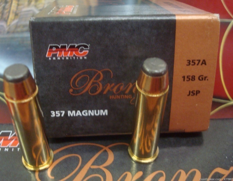 200 PMC .357 Magnum 158 gr JSP NEW Brass ammunition 357A-img-1